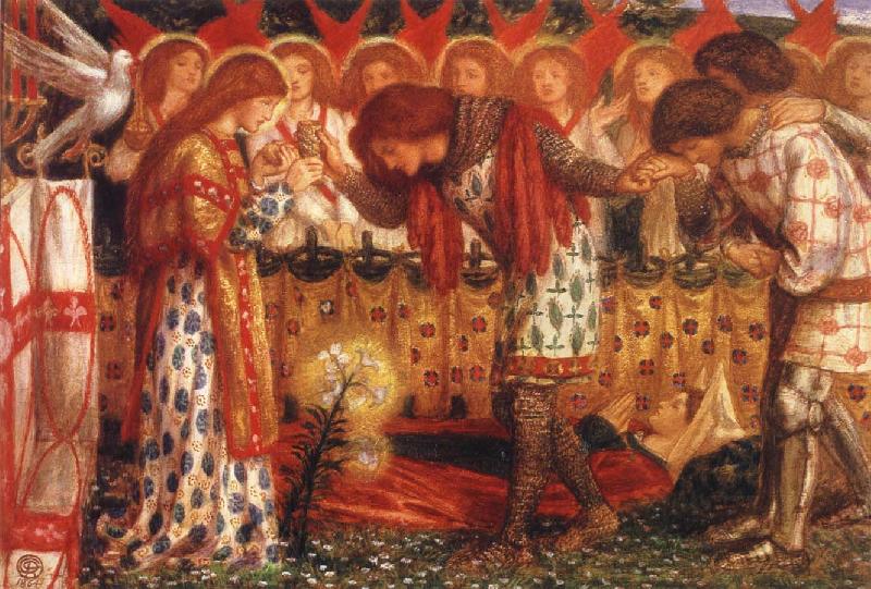 Dante Gabriel Rossetti Sir Bors and Sir Percival were Fed with the Sanct Grael